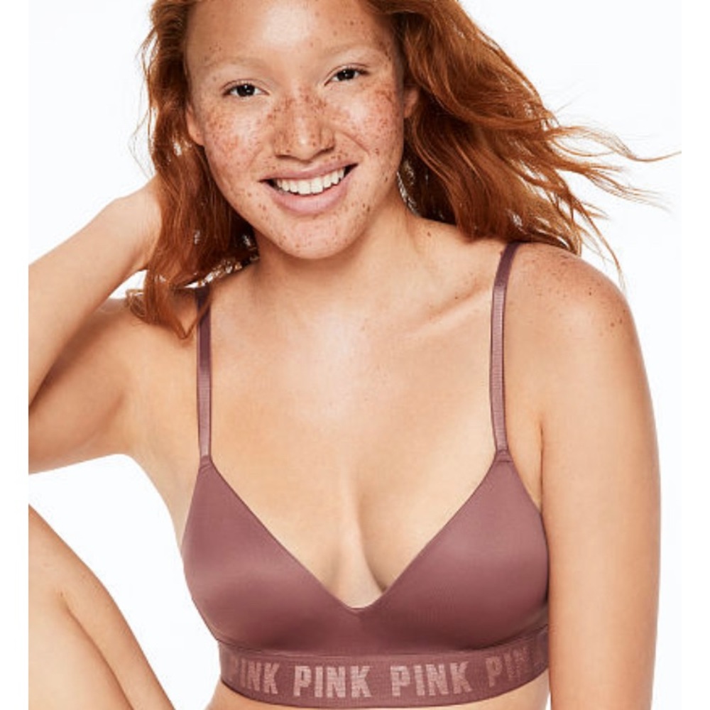 Pink VS Cocoa Powder Wireless Bra 💖